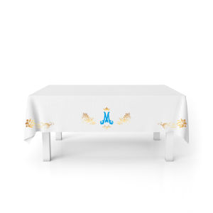 Obrus ołtarzowy z symbolem Maryjnym - 02